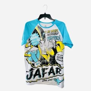 Disney’s Aladdin Blue and White Baseball Jafar Graphic T-Shirt